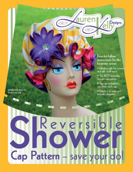 Digital shower cap pattern by Lauren Kelly Designs.....reversible with two different sizes! https://www.etsy.com/shop/LaurenKellyDesigns